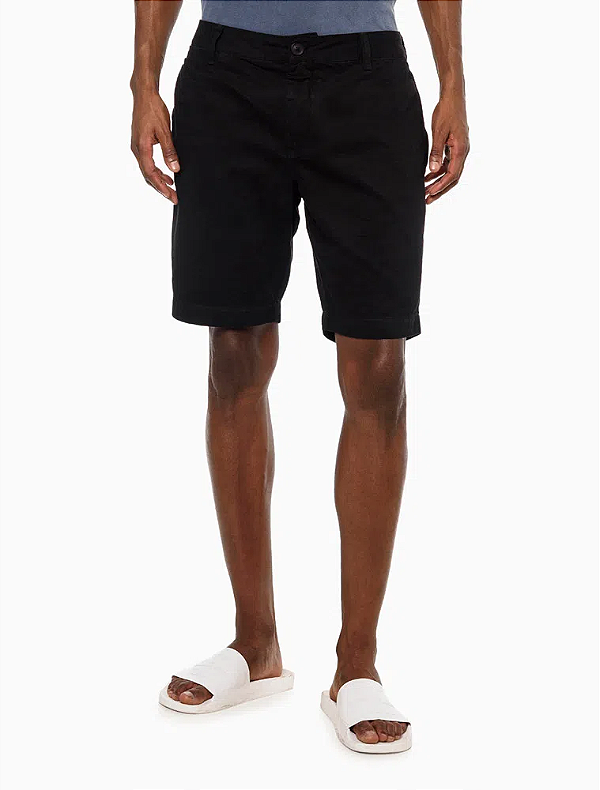 CALVIN KLEIN JEANS BERMUDA DE SARJA CHINO PRETA