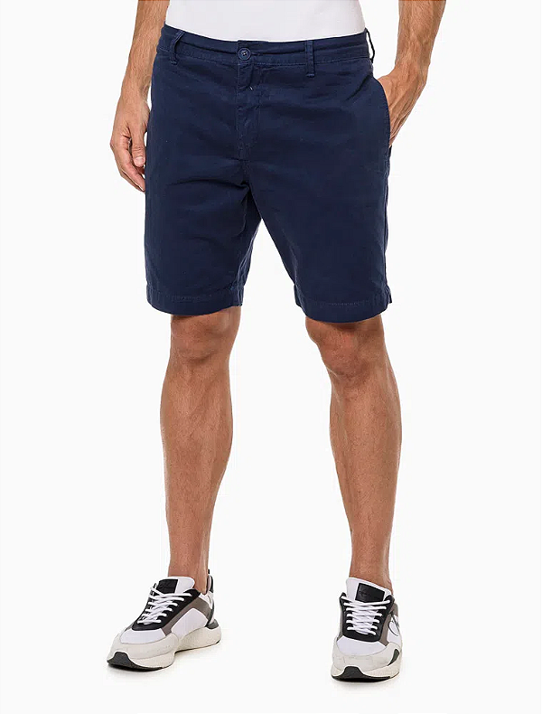 CALVIN KLEIN JEANS BERMUDA DE SARJA CHINO MARINHO