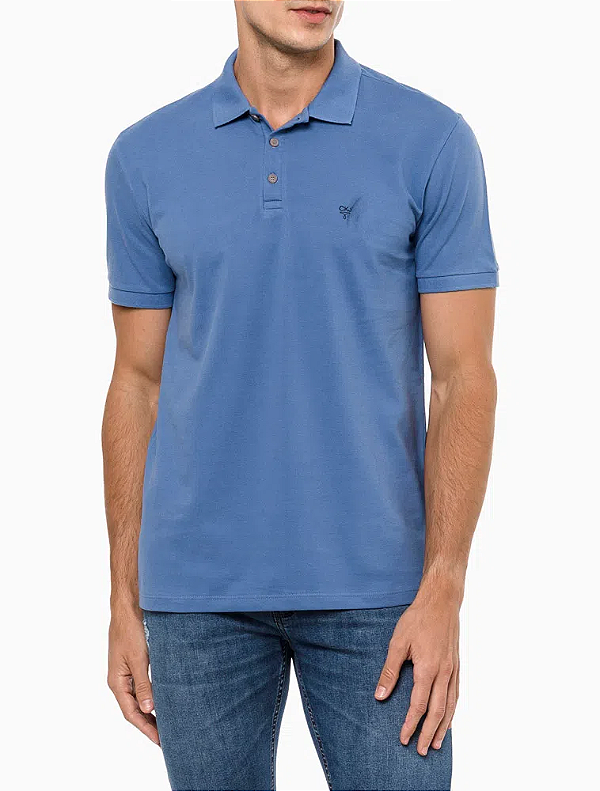 CALVIN KLEIN JEANS POLO MANGA CURTA CKJ OMEGA INDIGO