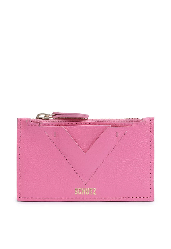 SCHUTZ CARTEIRA ELLIE COURO ROSA