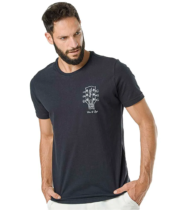KING E JOE CAMISETA ESTAMPADA SLIM PRETA