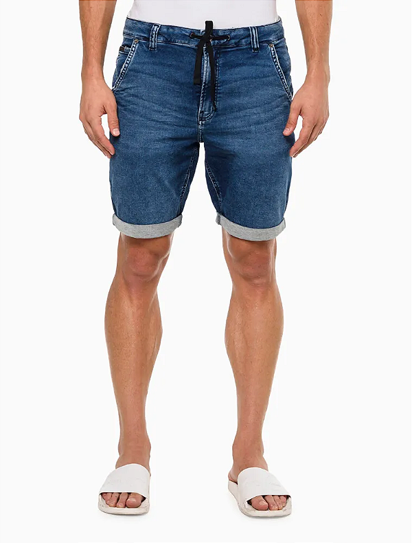 CALVIN KLEIN JEANS BERMUDA JEANS MOLETOM MARINHO