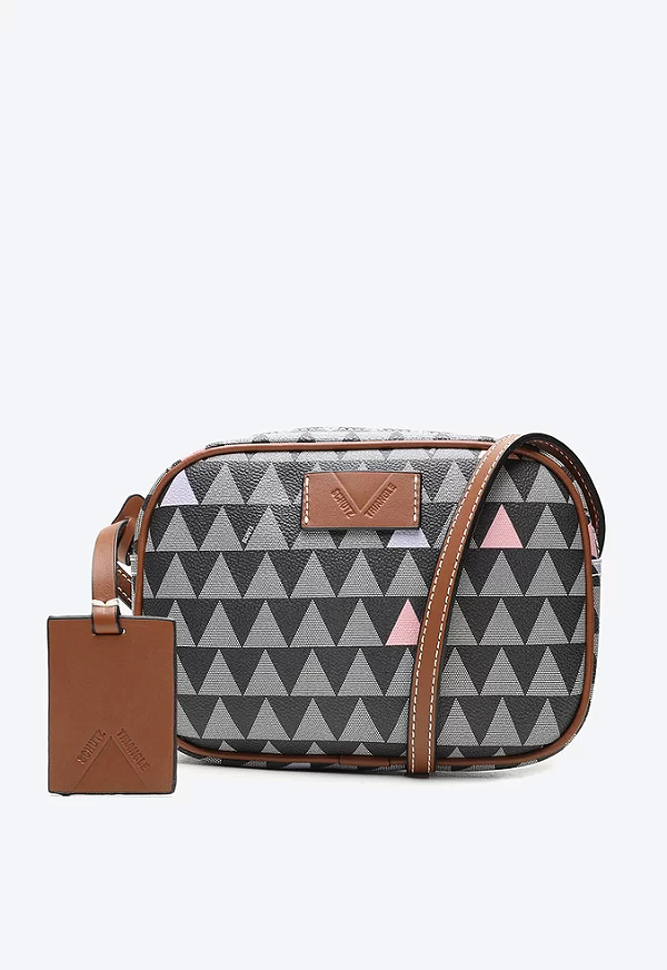 SCHUTZ BOLSA TIRACOLO KATE NEW TRIANGLE PRETA