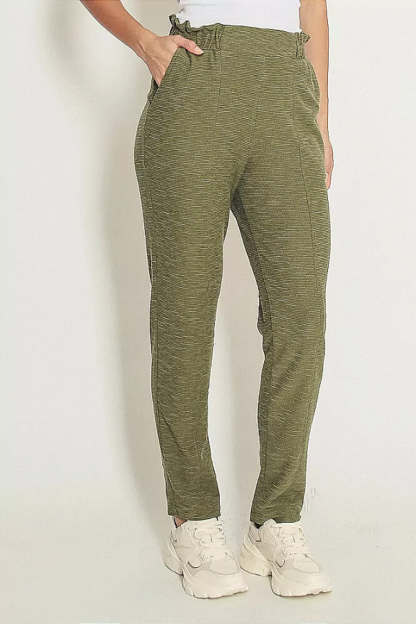 CALÇA FLOW RECORTE REBATIDO VERDE