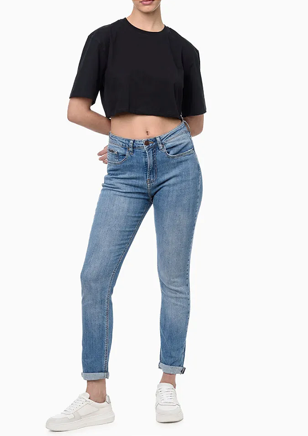 CALVIN KLEIN JEANS CALÇA JEANS SLIM 5 POCKETS AZUL CLARO