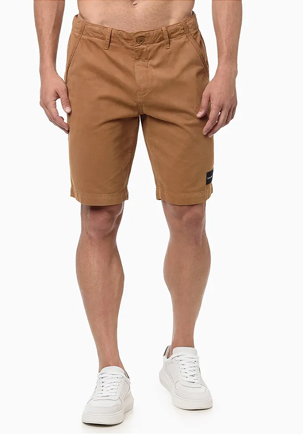 CALVIN KLEIN JEANS BERMUDA COLOR BOLSOS FACA CARAMELO