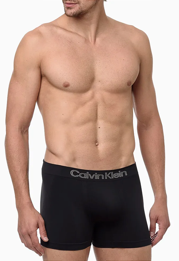 CALVIN KLEIN JEANS KIT 3 CUECAS SEM COSTURA MICROFIBRA PRETO