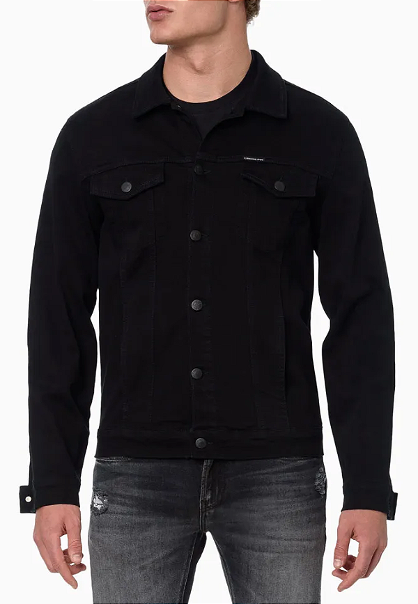 CALVIN KLEIN JEANS JAQUETA TRUCKER INFINITE BLACK PRETO