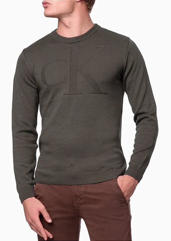 CALVIN KLEIN JEANS TRICOT MAXI MILITAR