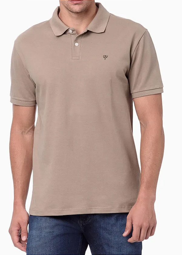 CALVIN KLEIN JEANS POLO LOGO ÔMEGA CAQUI MÉDIO