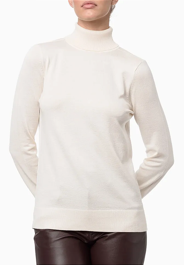 CALVIN KLEIN JEANS BLUSA TRICOT MANGA LONGA REGLAN INTARSIA LOGO OFF WHITE