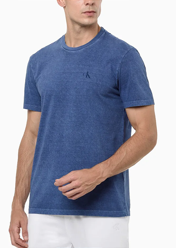 CALVIN KLEIN JEANS CAMISETA MANGA CURTA LOGO MONOGRAM INDIGO