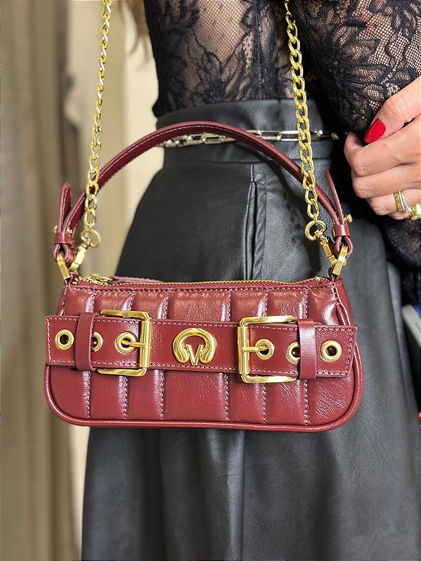 VICENZA BOLSA SHOULDER PEQUENA VINHO
