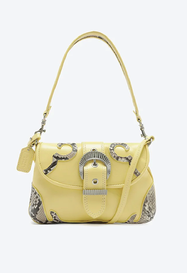 SCHUTZ BOLSA TIRACOLO MÉDIA TEXAS AMARELA
