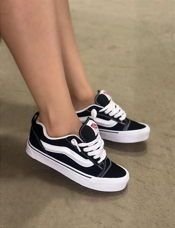 VANS TÊNIS KNU SKOOL BLACK TRUE WHITE
