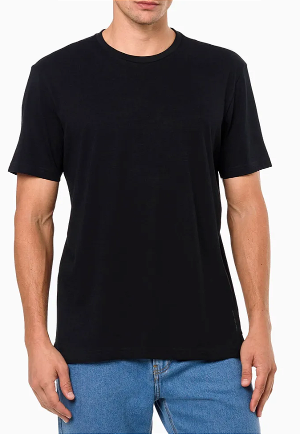 CALVIN KLEIN JEANS CAMISETA ESSENTIALS MINIMALISTA PRETA