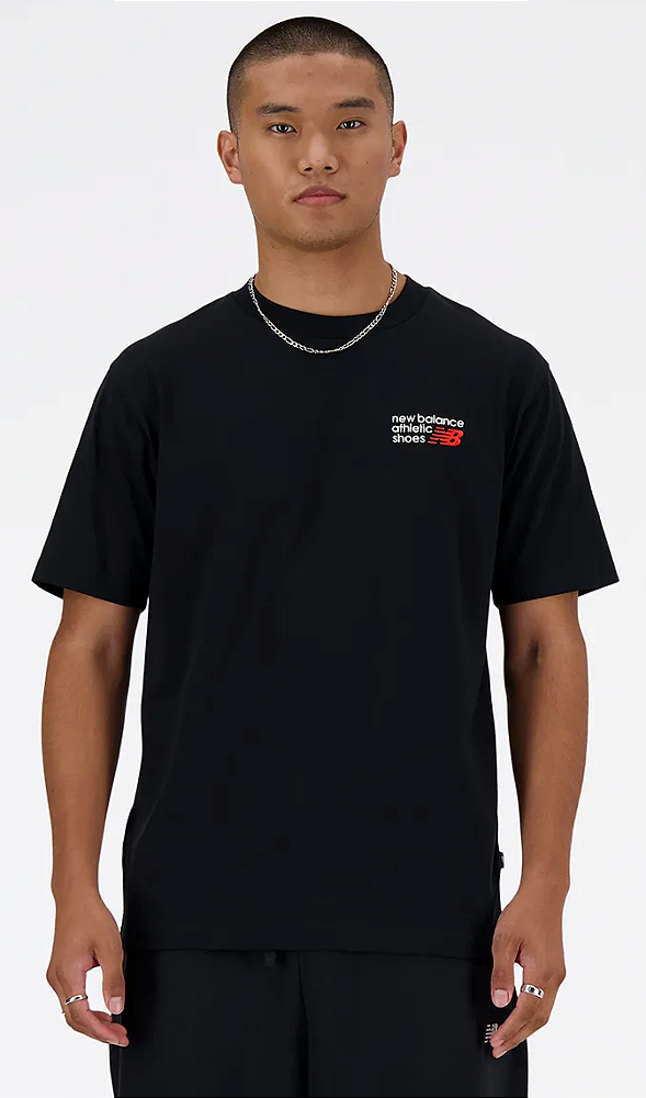 NEW BALANCE CAMISETA PREMIUM LOGO PRETA