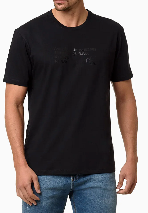 CALVIN KLEIN JEANS CAMISETA MC CKJ EST 1978 GEL PRETA