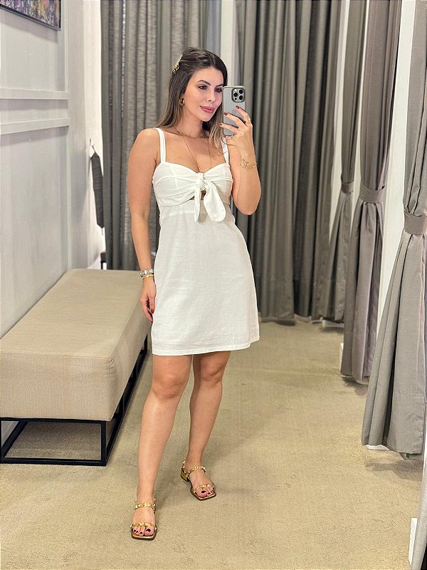 VESTIDO CURTO LINA OFF WHITE