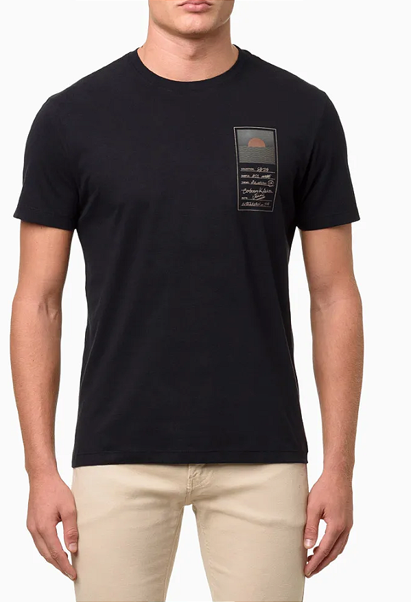 CALVIN KLEIN JEANS CAMISETA REVEALING SUMMER PRETA