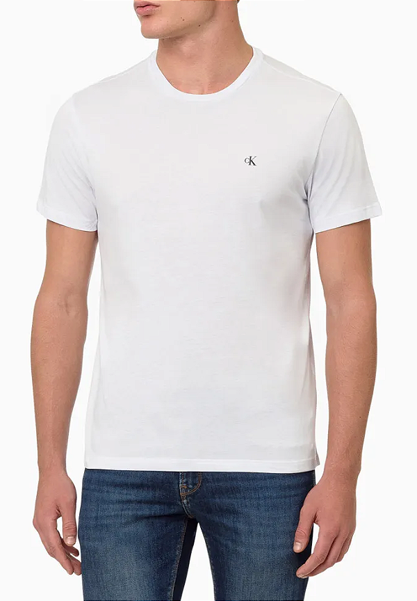 CALVIN KLEIN JEANS CAMISETA PIMA BRANCO