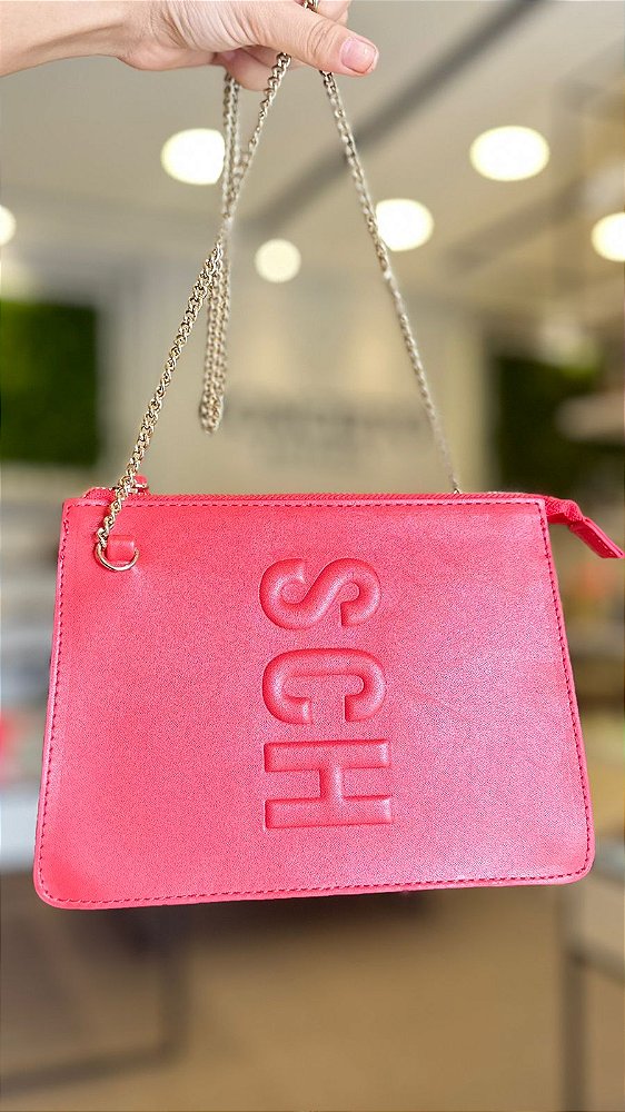 SCHUTZ BOLSA TIRACOLO PEQUENA VERMELHA