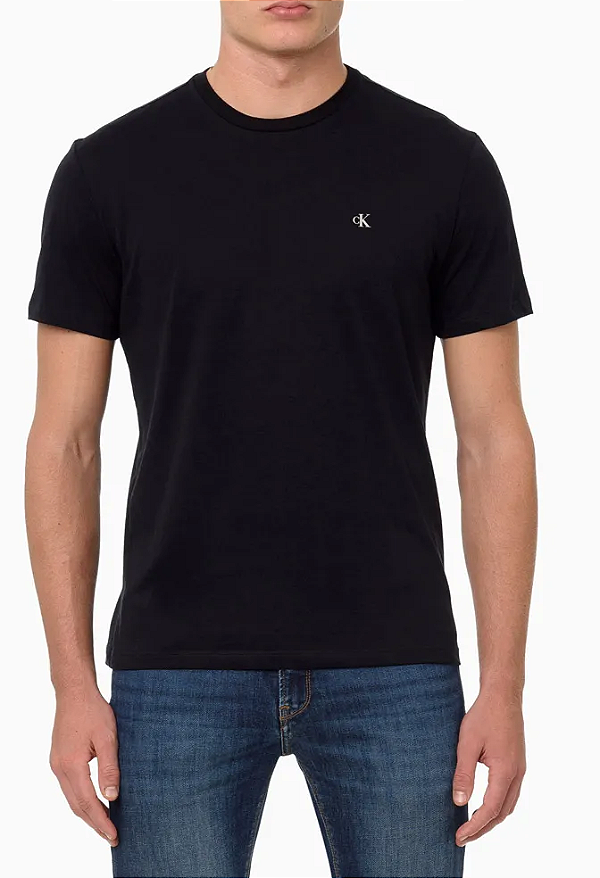 CALVIN KLEIN JEANS CAMISETA PIMA CKJ PRETA