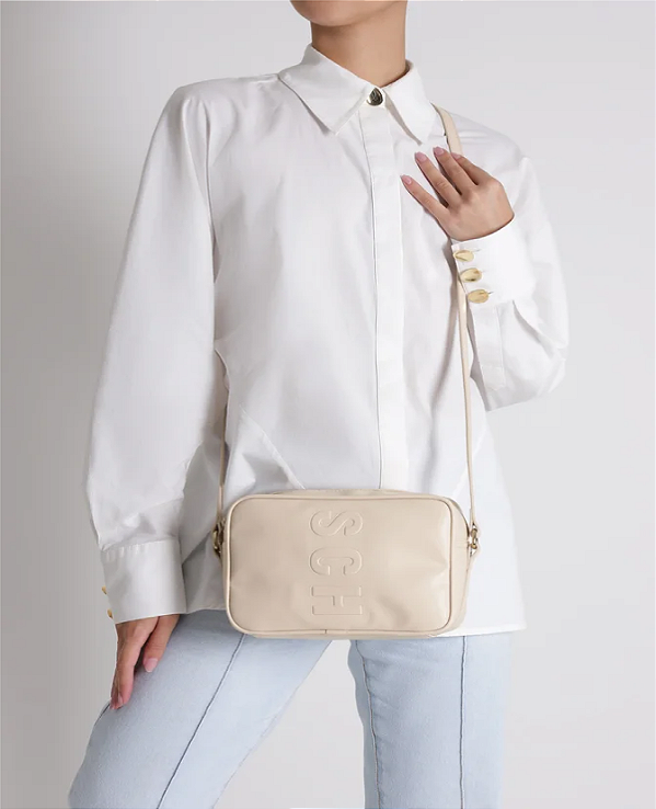 SCHUTZ BOLSA MÉDIA TIRACOLO TASSY BRANCA