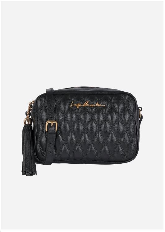 LUIZA BARCELOS BOLSA MÉDIA EM COURO PRETO
