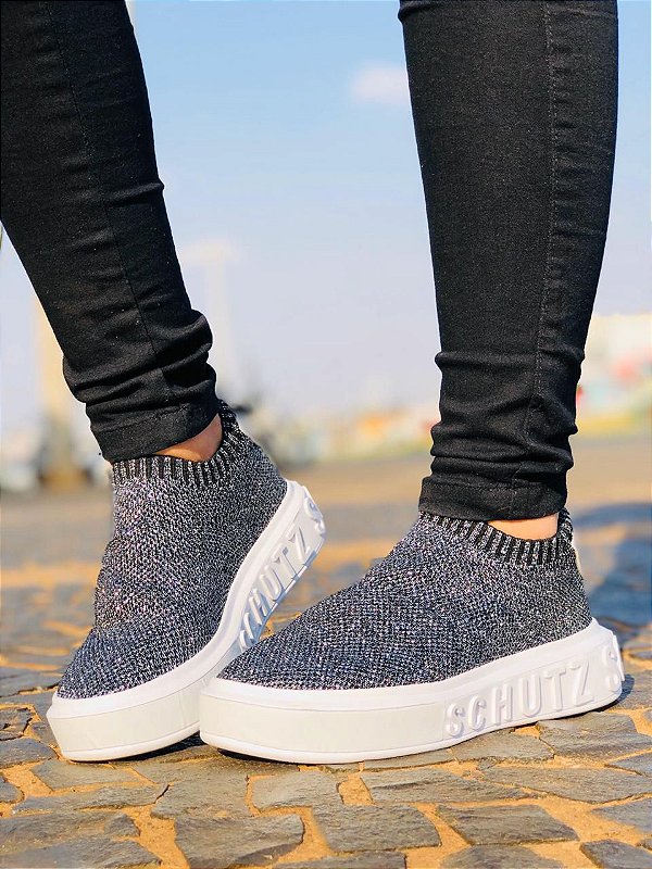 sneaker it schutz knit denim
