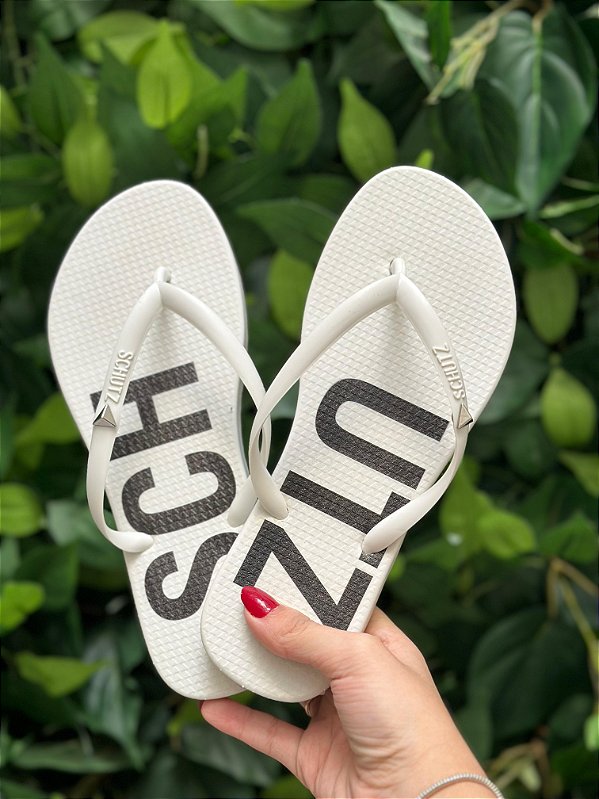 SCHUTZ CHINELO JELLYS BRANCO