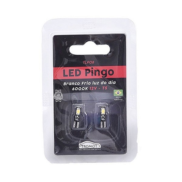 Lâmpada Led Pingo T5 Branco Frio 6000k 12v Tromot - TLP08 - Mundo Audio