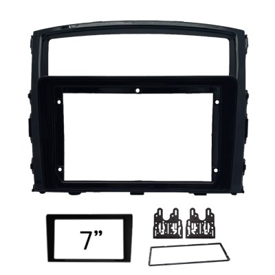 Moldura Painel Mitsubishi Pajero Full Black Piano 9" ou 7" Fiamon