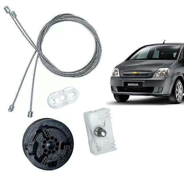 Kit Reparo Maquina Vidro Elétrico Meriva 4pts Traseiro Direito