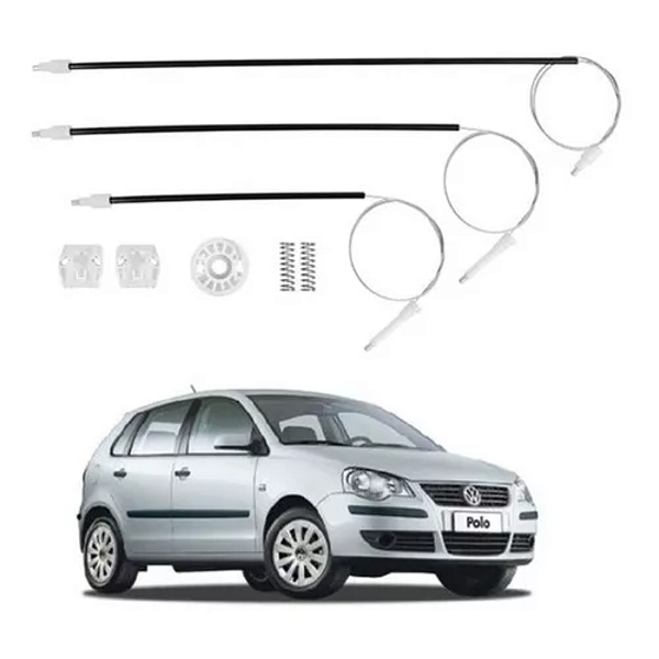 Kit Reparo Maquina Vidro Elétrico Polo 2003 a 2013 Dianteiro