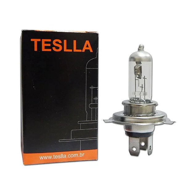 Lampada Automotiva Halogena H4 Teslla 12v 60/55w Com Inmetro