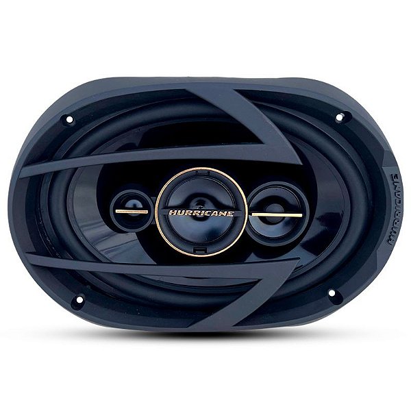 Par Alto Falante Hurricane Quadriaxial 6x9" 260w Rms Linha Aurum