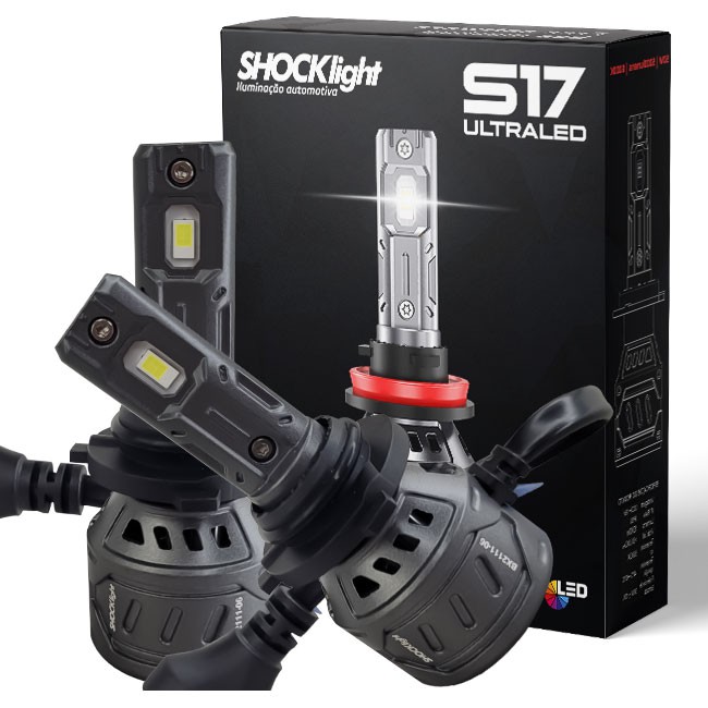 Par Lampada Ultraled Shocklight S17 Nano HB4 6000k 12v 55w 5000 Lumens
