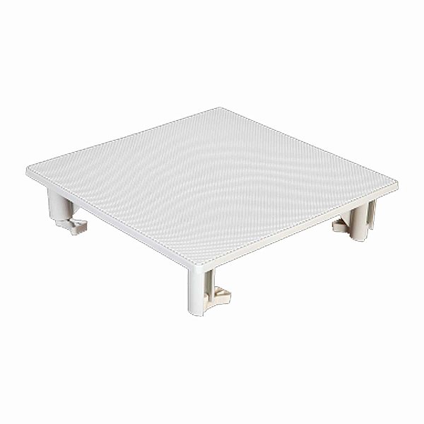 Arandela Quadrada Som Branca Plástica 120w Sem Borda 6"