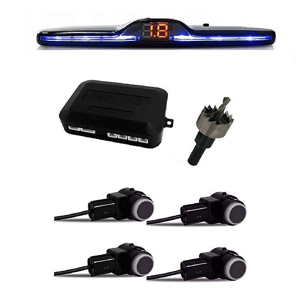 Sensor de Estacionamento Oem Acabamento Original Preto Brilho 16,5mm