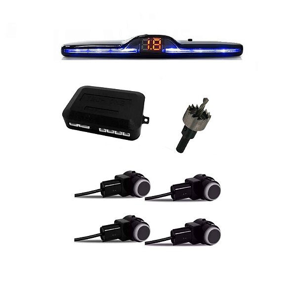 Sensor de Estacionamento Oem Acabamento Original Preto Fosco 16,5mm