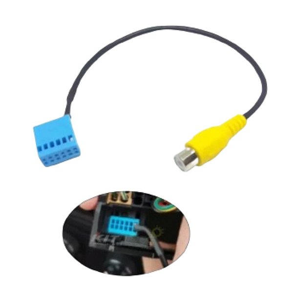 Chicote Interface Conector Rca Câmera De Ré Vw Polo Vírtus T-cross Nivus Amarok