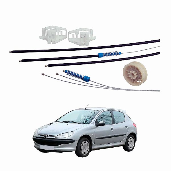 Kit Reparo Maquina Vidro Dianteira Peugeot 206 2001 a 2010