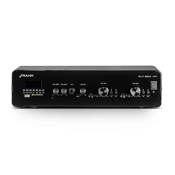 Amplificador Receiver Frahm Slim3900app  Usb Microfone Bluetooth e Gongo