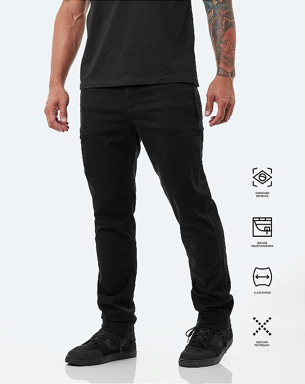 CALCA JEANS INVICTUS LEGION 2.0 PRETO PROFUNDO