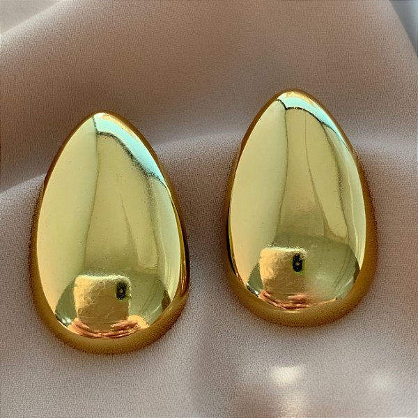 BRINCO GOTA LISA G DOURADO AÇO 316L⭐️