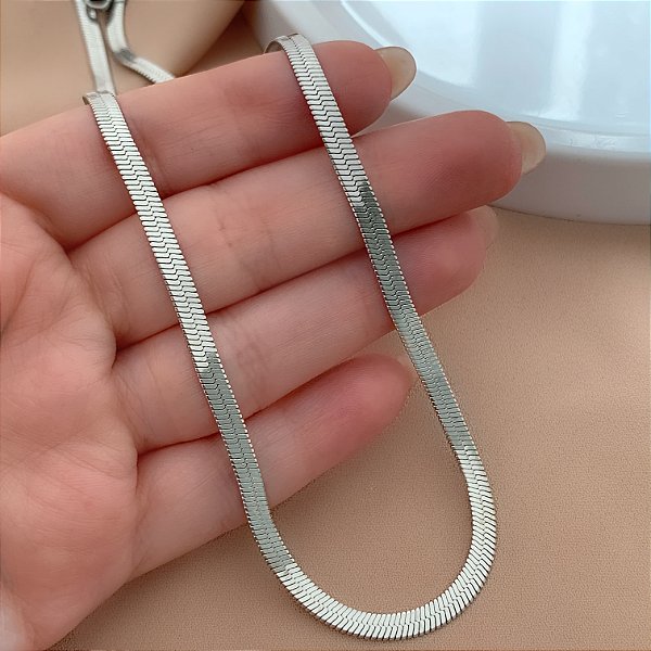 COLAR FITA FINA 4MM AÇO 316L⭐️