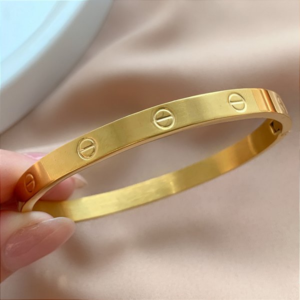 PULSEIRA DESENHADA DOURADO AÇO 316L⭐️