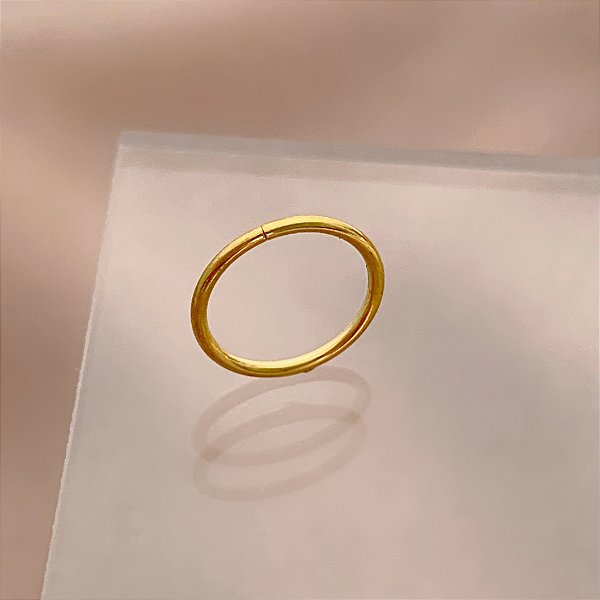 PIERCING NARIZ ARGOLINHA SEGMENTO FINO 8MM HASTE AÇO 316L DOURADO SEMIJOIA PARA ATUALIZAÇÃO⭐️