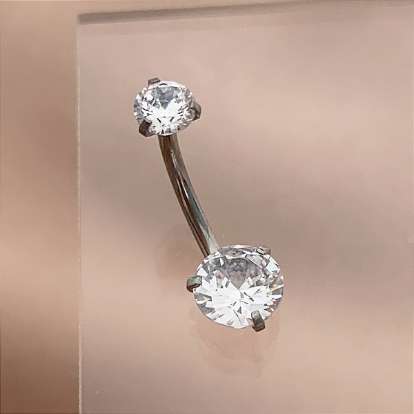 PIERCING UMBIGO BOLINHAS ZIRCÔNIAS 10MM HASTE AÇO 316L SEMIJOIA PARA PERFURAÇÃO⭐️